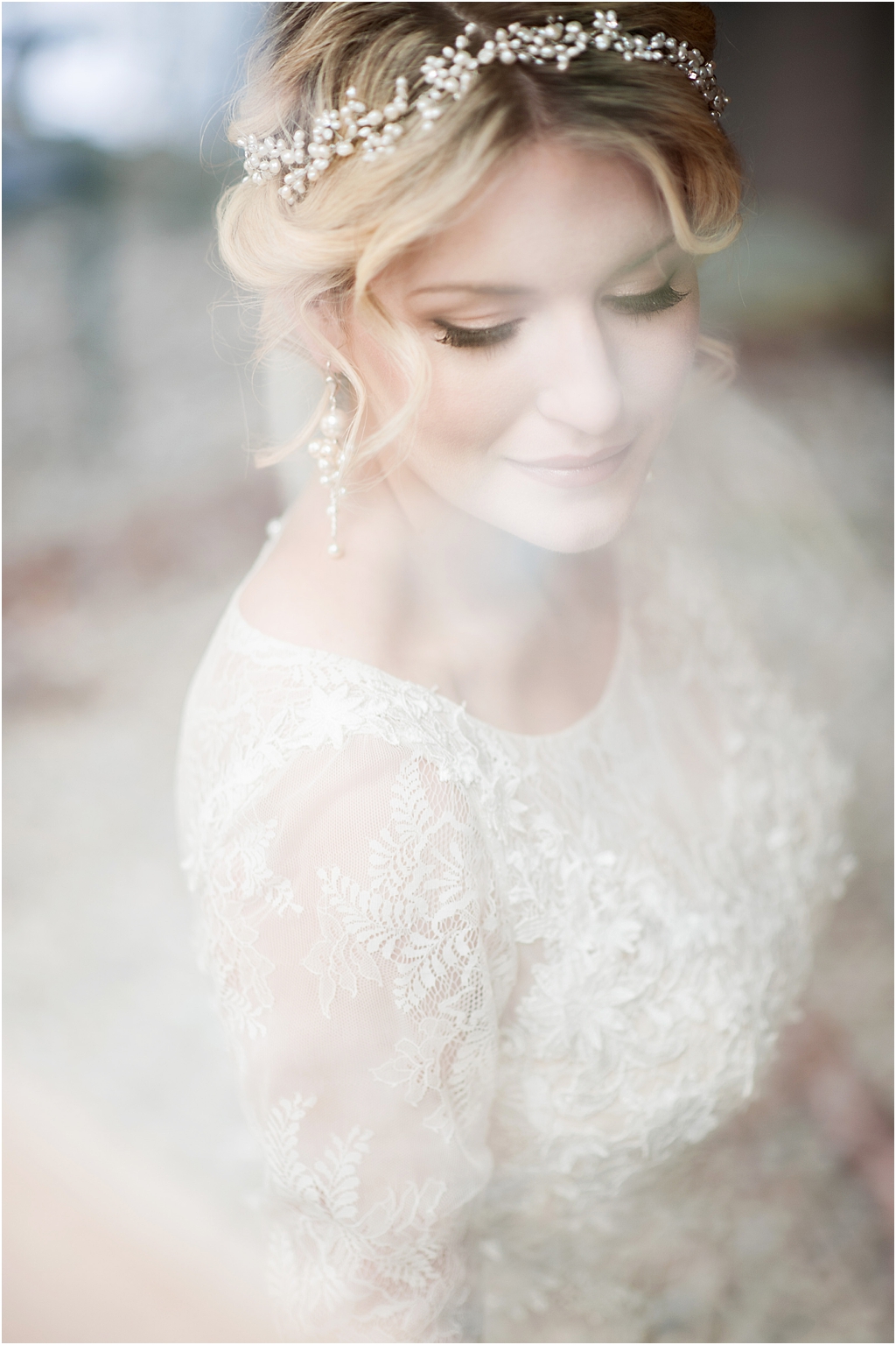 beautiful photo of bridal portrait in the bhldn amelie gown by ashley fisher photography