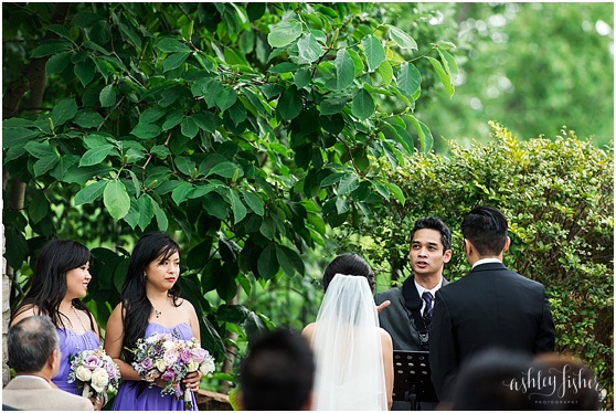 photo of outdoor wedding at the butterfly house
