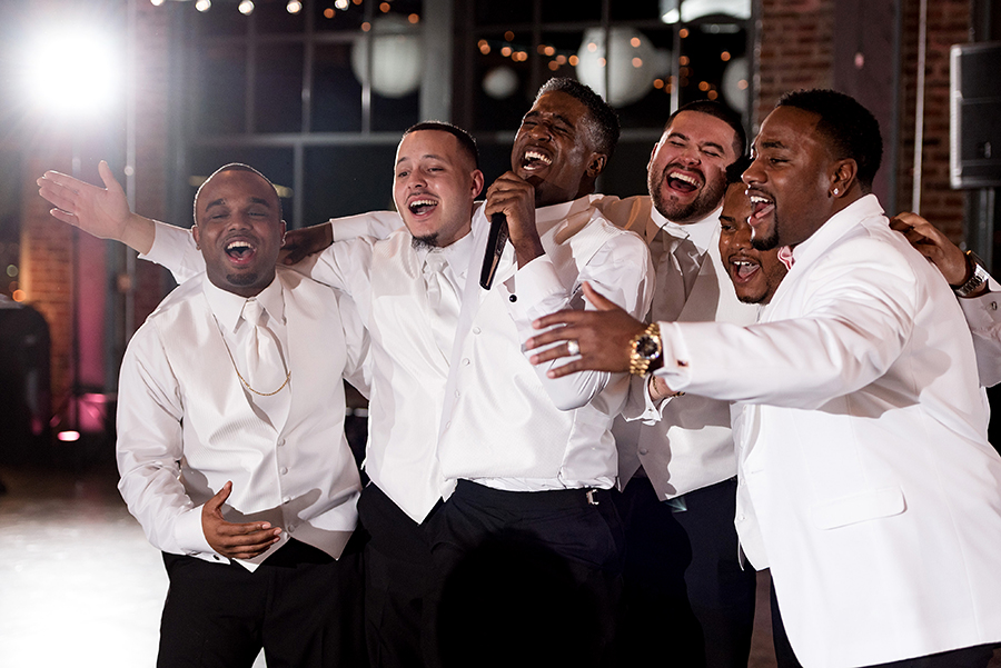 serenading the bride at NEO by Ashley Fisher Photography