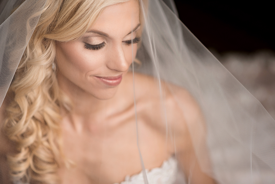 bridal portrait for a winter wedding at graham chapel by ashley fisher photography