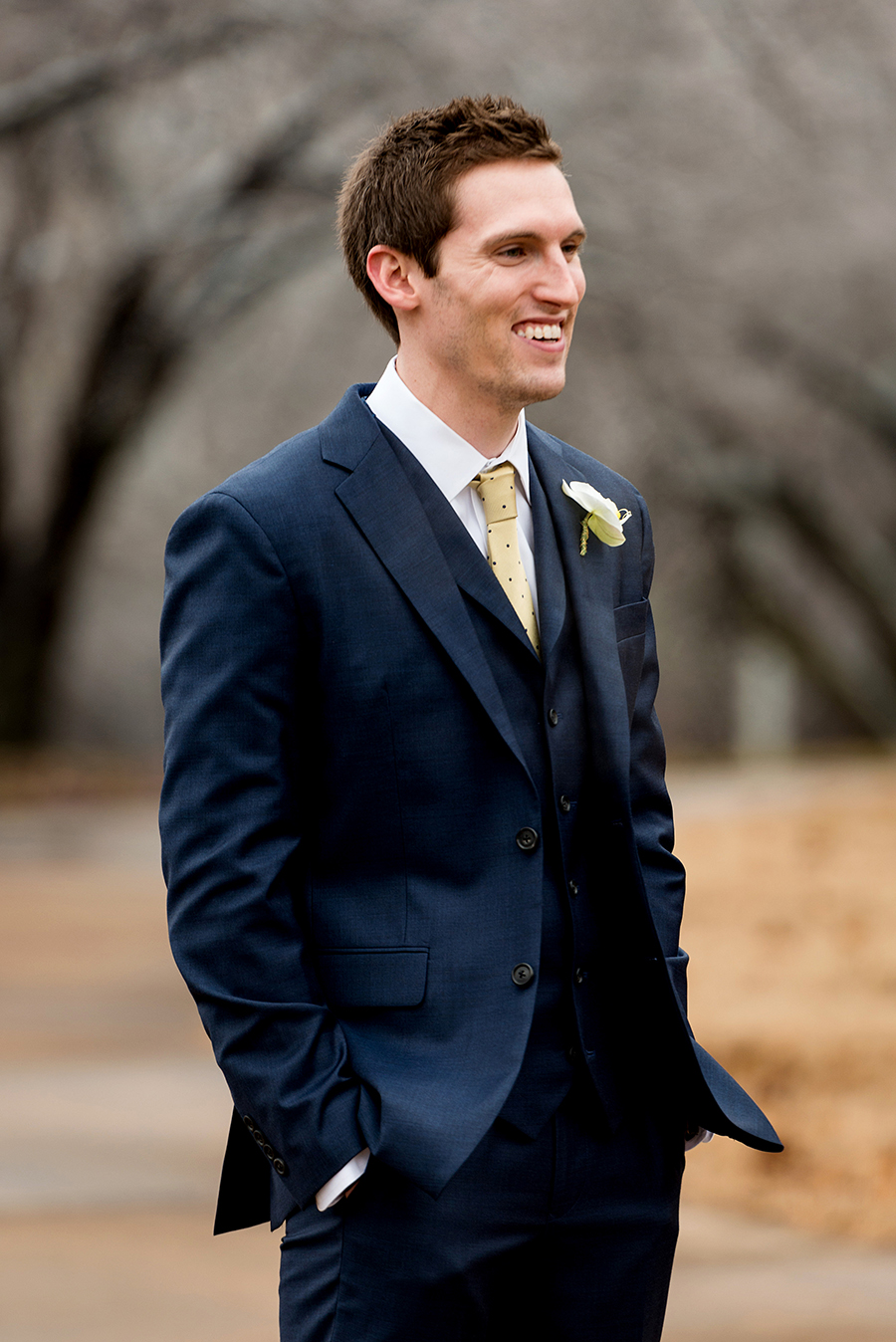 first look for a winter wedding at graham chapel by ashley fisher photography