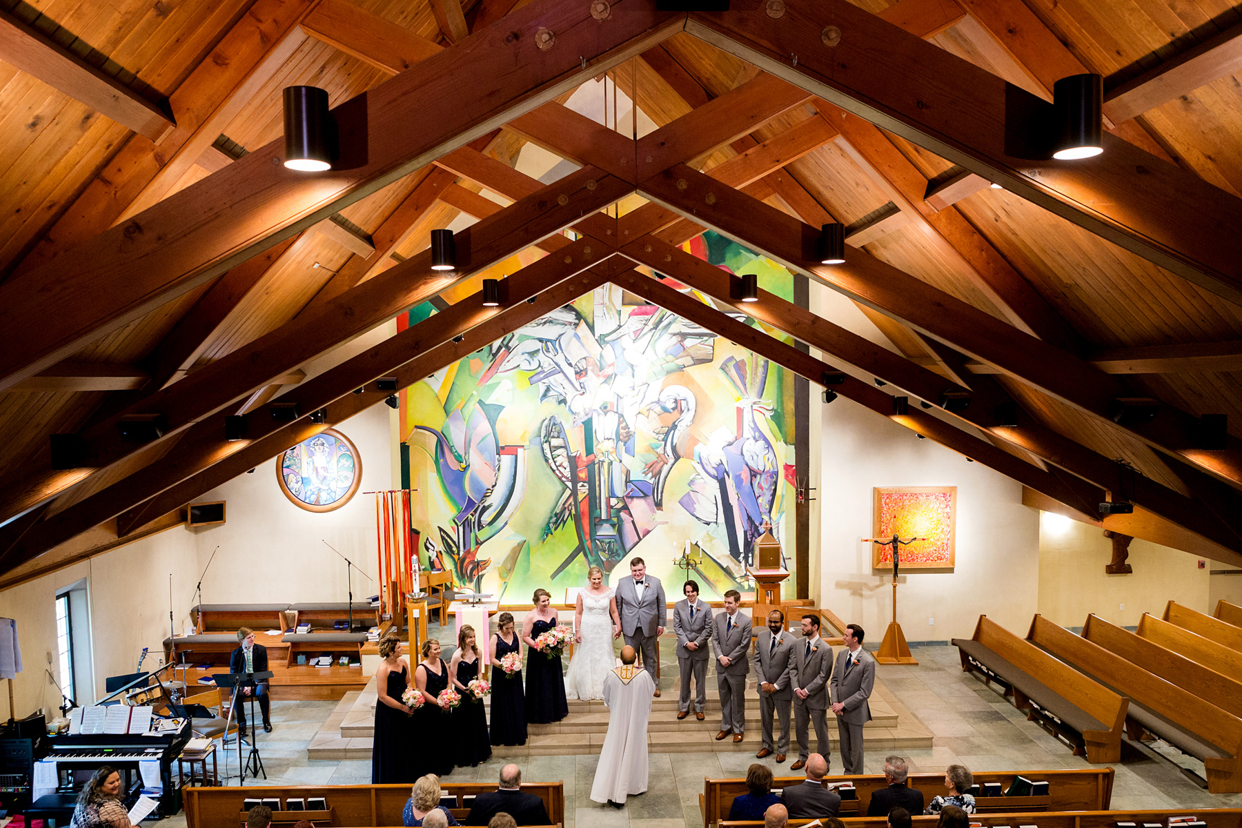 photo of ceremony at catholic student center by ashley fisher photography