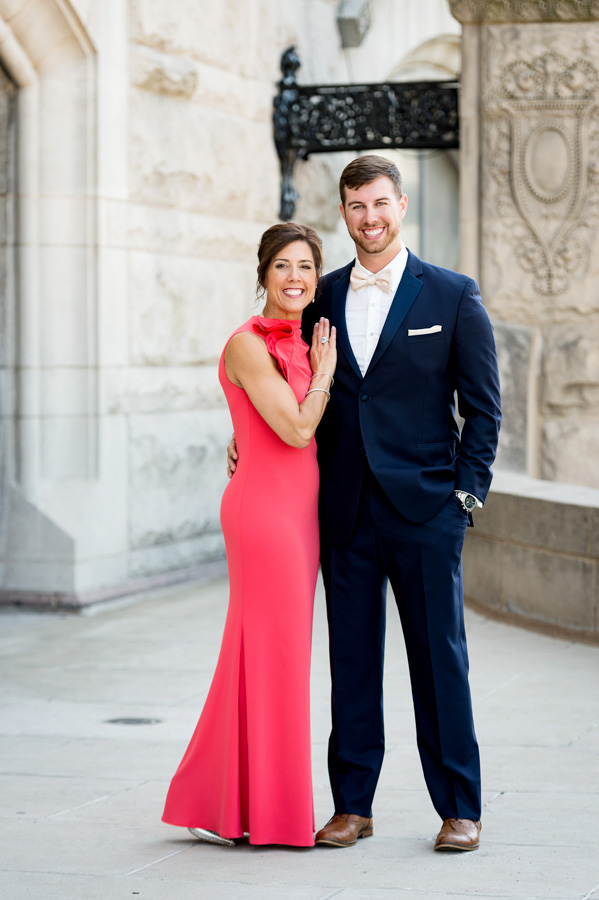 photo of groom and his mom at union station by ashley fisher photography