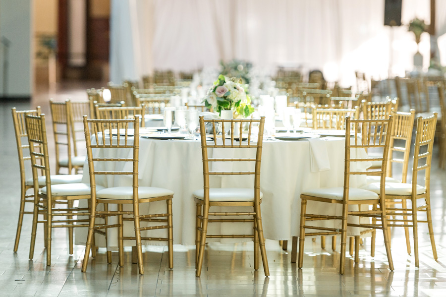 photo of reception in midway at saint louis union station wedding by ashley fisher photography