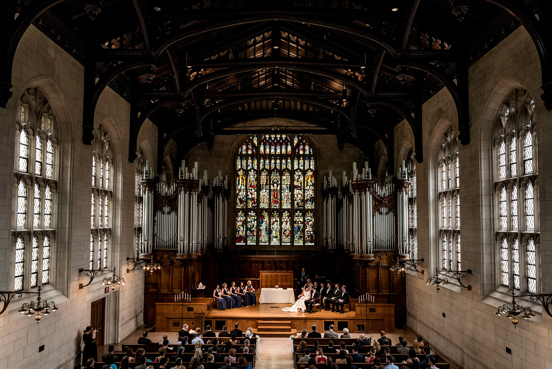 photo of ceremony at graham chapel by ashley fisher photography