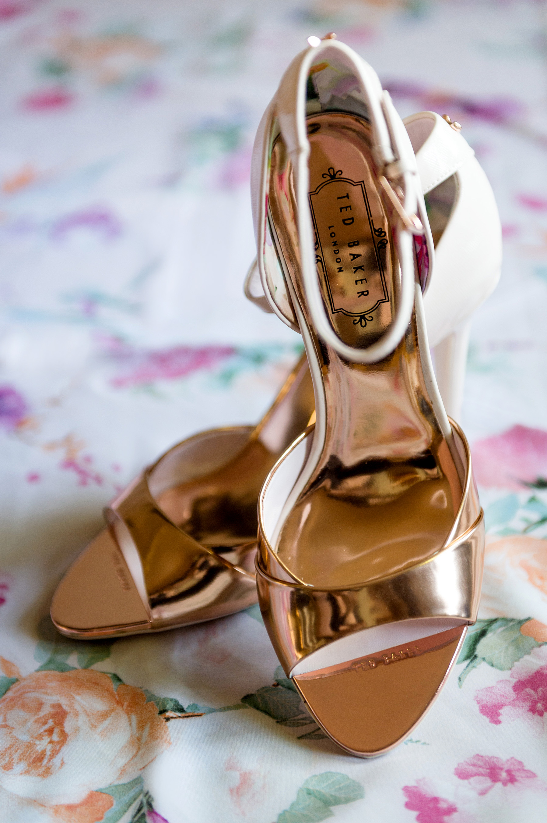 photo of ted baker bridal shoes by ashley fisher photography