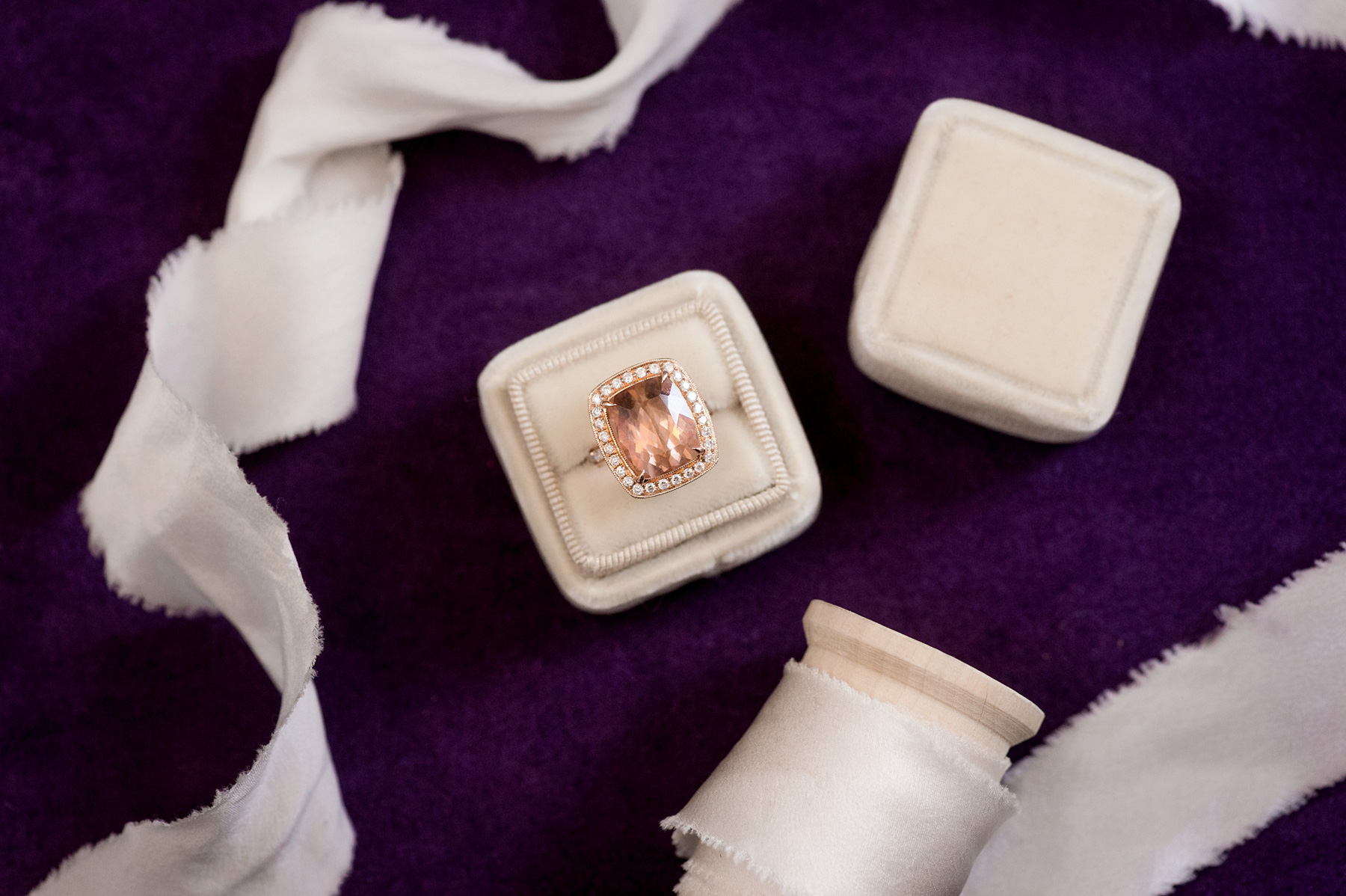 photo of morganite ring by ashley fisher photography