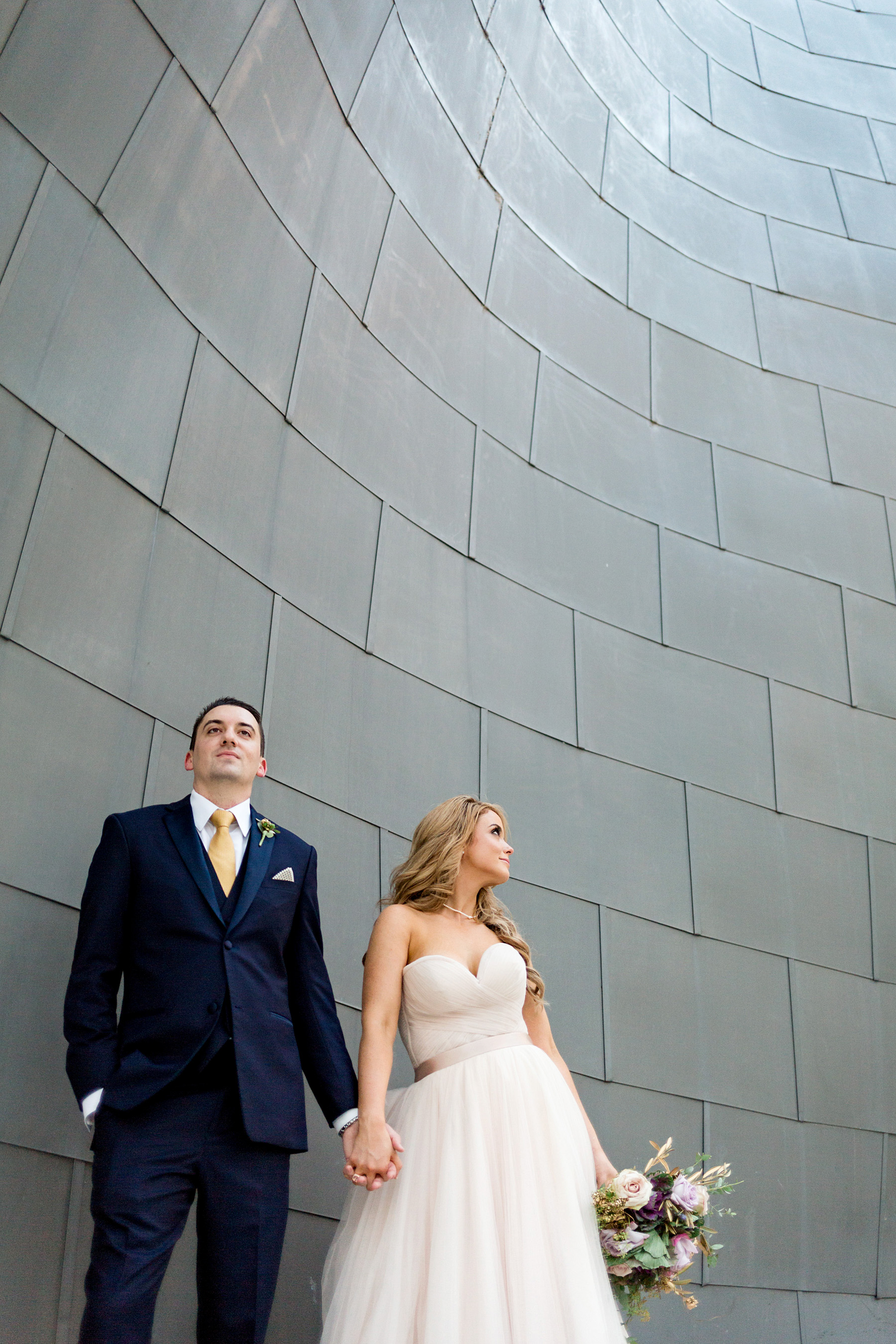 photo of bride and groom at Old Post Office Plaza by Ashley Fisher Photography
