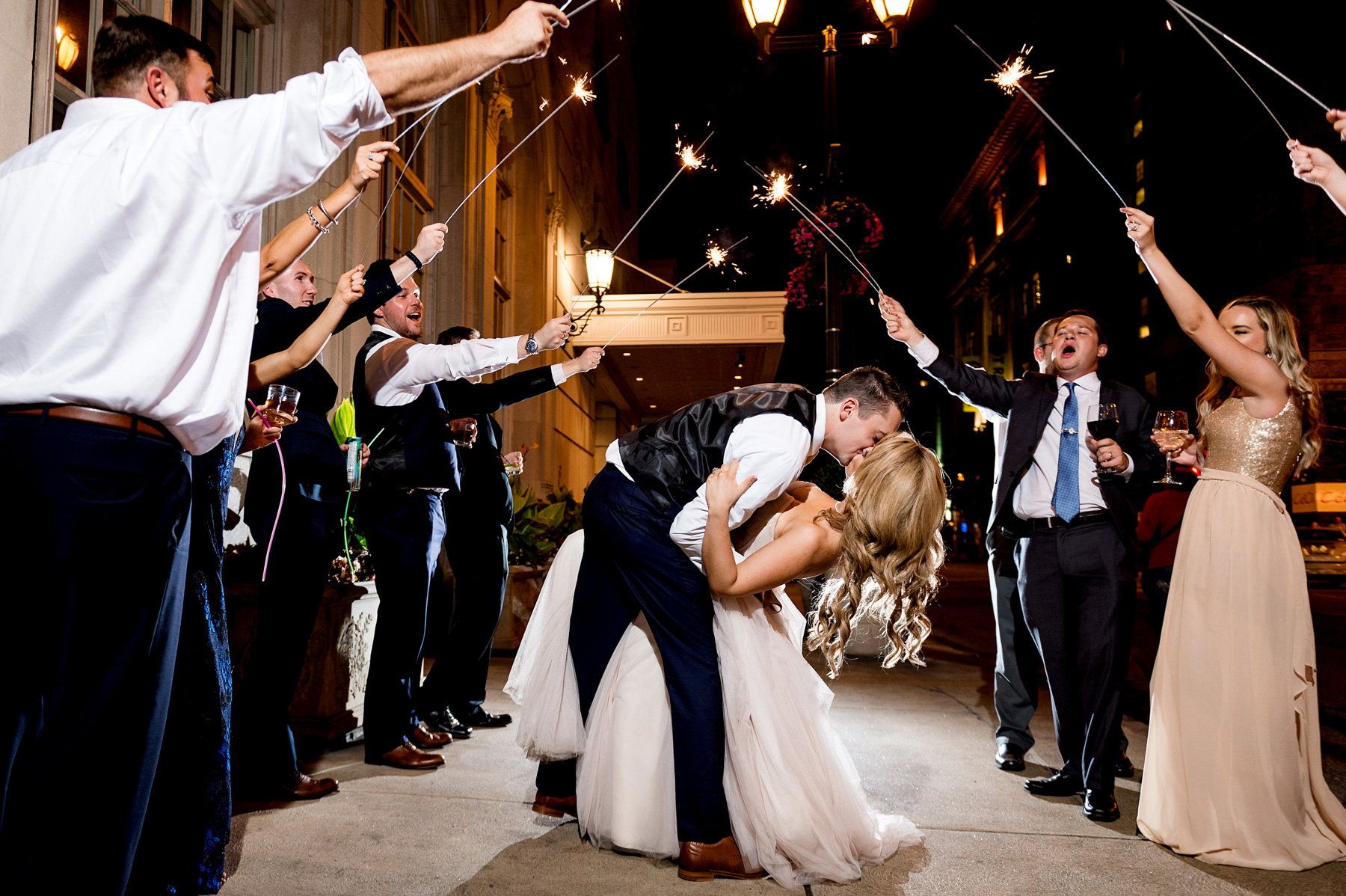 sparkler exit by ashley fisher photography