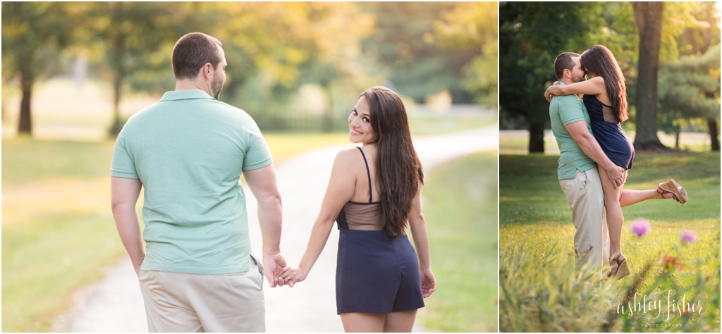 photo of blue romper for engagement photos