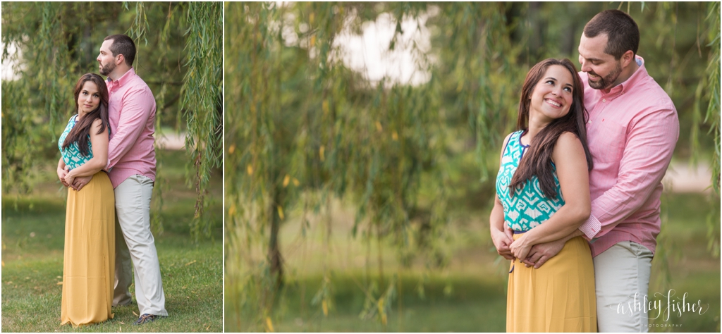 photo of willow tree at engagement session