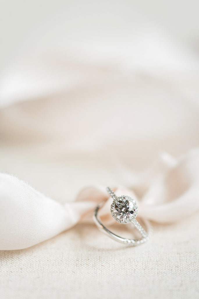round halo engagement ring by Ashley Fisher Photography