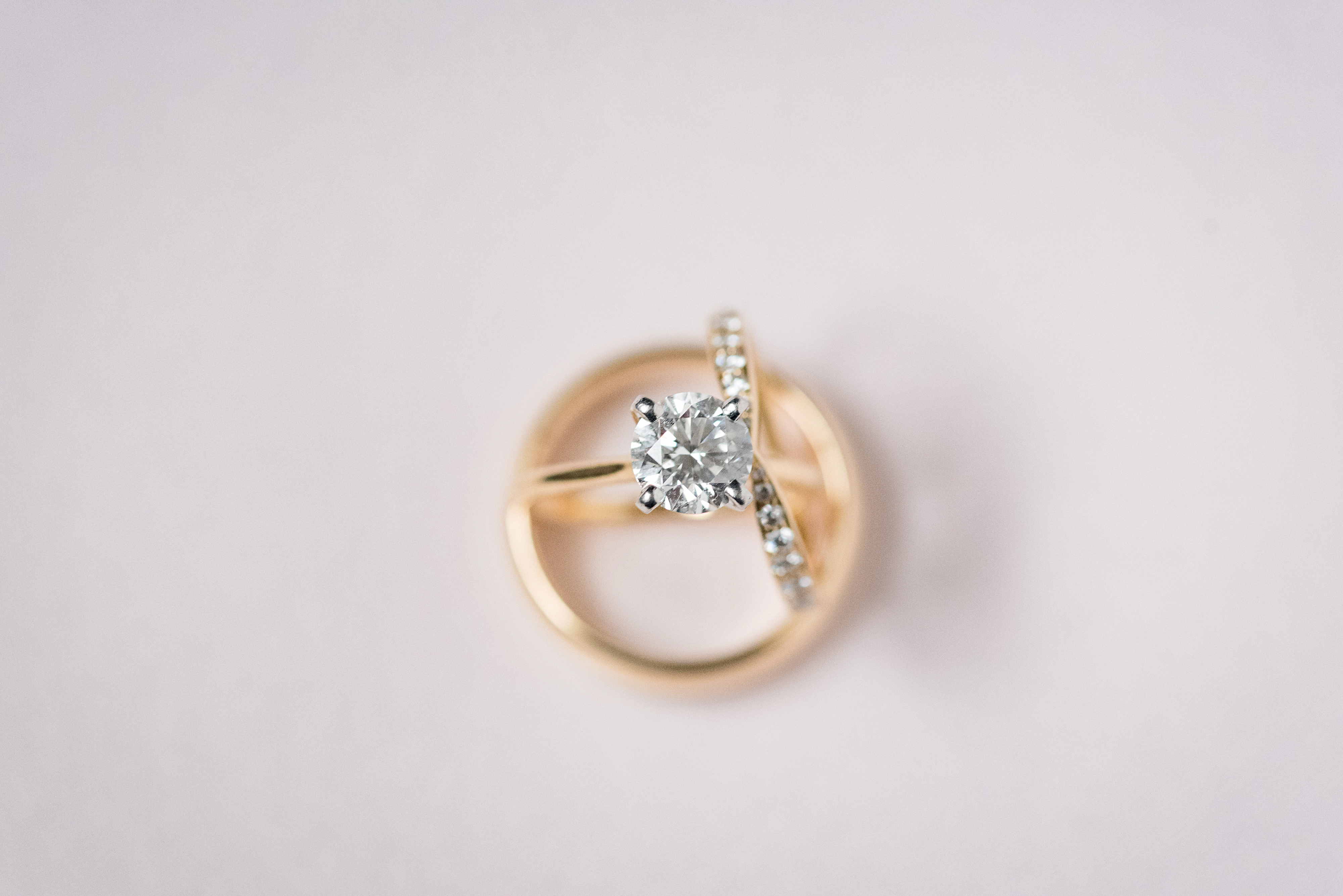 solitaire engagement ring with gold band by ashley fisher photography