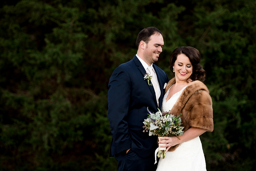 bride wearing fur by ashley fisher photography