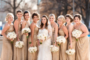 bridal party portraits at central library by ashley fisher photography