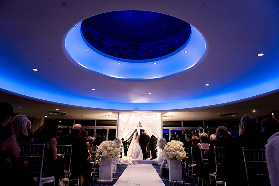 Chuppah at Jewish Ceremony in the Starlight room at the Chase Park Plaza by ashley fisher photography