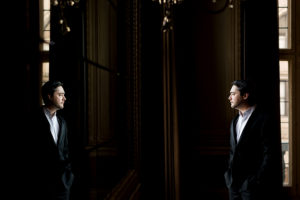 groom portrait at the missouri athletic club by ashley fisher photography