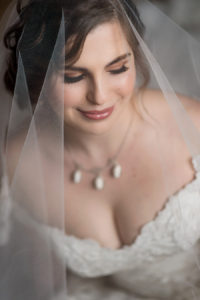 photo of classic bridal portrait with veil by ashley fisher photography