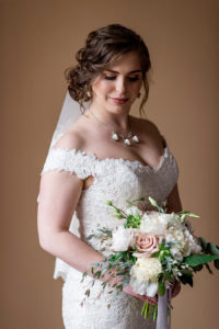 photo of simple bridal portrait by ashley fisher photography