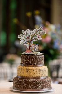 photo of hanks cheesecake wedding cake by ashley fisher photography