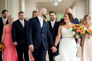 photo of wedding party at the muny by ashley fisher photography