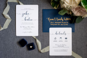 photo of invitation suite at union station wedding by ashley fisher photography