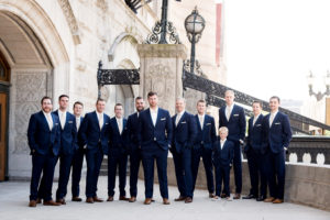 photo of groomsmen at union station by ashley fisher photography
