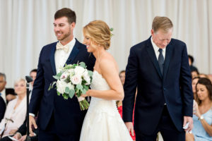 photo of ceremony in the midway at union station wedding by ashley fisher photography