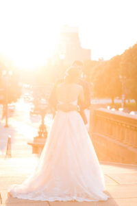 photo of bride and groom during saint louis union station wedding by ashley fisher photography